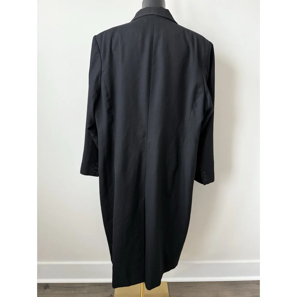 Venezia Women's Size 20 Black Wool Blend Overcoat Plus EUC - Picture 6 of 12